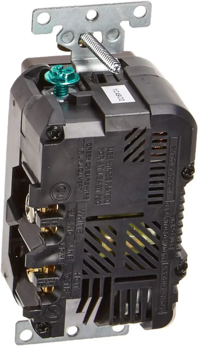 Alt view image 2 of 4 - Leviton 20-Amp Hospital Grade USB Charger/Tamper-Resistant Duplex Receptacle, T5832-HG, Brown