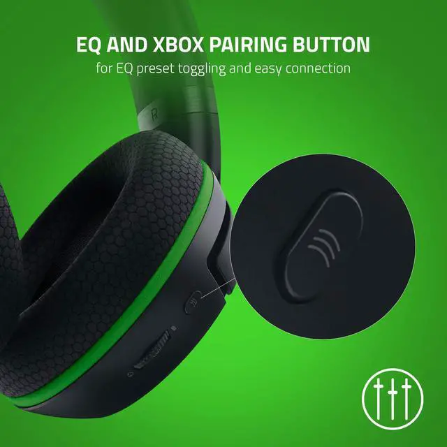 Alt view image 5 of 5 - Kaira Wireless Gaming Headset for Xbox Series X|S, Xbox One: Triforce Titanium 50mm Drivers - Cardioid Mic - Breathable Memory Foam Ear Cushions - EQ Pairing Button - Windows Sonic - Black