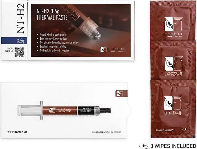 Alt view image 3 of 4 - Noctua NT-H2 3.5g, Pro-Grade Thermal Compound Paste incl. 3 Cleaning Wipes (3.5g)