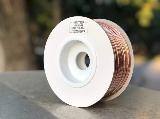 Alt view image 3 of 7 - Cable 100ft 16-Gauge Audio Stereo Speaker Wire Cable 100 Feet 30.48 Meters 2 Conductor Polarity Marked Flexible Clear PVC CCA Home Theater HiFi Surround or Auto Amps