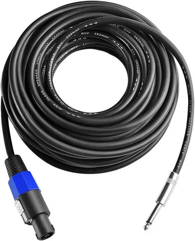Alt view image 7 of 7 - 2Pcs 25 Feet Professional Speakon to 1/4 Speaker Cable, Pair 25 ft 12 Gauge Speakon to 1/4 Male Inch Audio Amplifier Connection Heavy Duty Cord Wire with Twist Lock