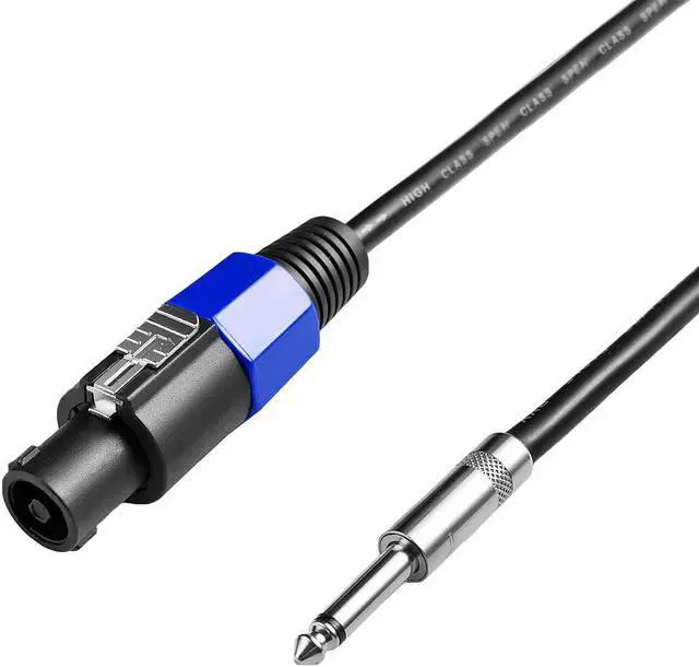Alt view image 2 of 7 - 2Pcs 25 Feet Professional Speakon to 1/4 Speaker Cable, Pair 25 ft 12 Gauge Speakon to 1/4 Male Inch Audio Amplifier Connection Heavy Duty Cord Wire with Twist Lock