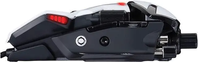 Alt view image 4 of 7 - Mad Catz The Authentic R.A.T. 8+ Fully Adjustable Wired Gaming Mouse - 16000 DPI Optical Sensor - 11 Programmable Buttons and RGB Lighting - White