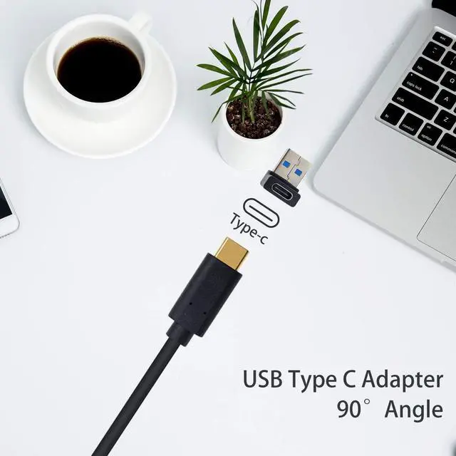 Alt view image 6 of 6 - Duttek USB C to USB Adapter USB 3.0 to USB C Adapter 90 Degree Angled USB 3.0 Male to USB C Female Adapter Compatible with iPhone 11/Samsung Galaxy S20/A20e/Huawei/Moto/Google Pixel etc. 2 Pack