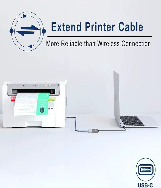 Alt view image 4 of 7 - USB C to USB 3.0 Adapter (6.6ft) USB Type C Male to USB 3.0 Female OTG Cable Thunderbolt3 to USB Adapter Compatible with iPhone 16 Pro Max/16 Plus/16/15 iPad MacBook Pro/Air 2023 Galaxy S24/S23/S22