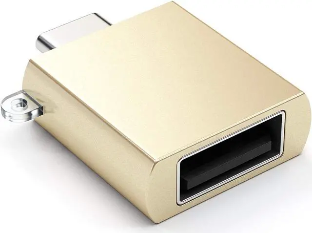 Main image of USB-C to USB-A Adapter USB C Male to USB A 3.0 Female Connector USBC to USBA Converter Compatible with MacBook Pro/Air iPad Pro/Air/Mini for Type-C Laptops Tablets Phones (Gold)