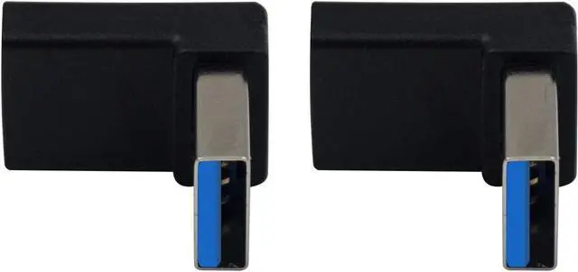 Alt view image 2 of 6 - Duttek USB C to USB Adapter USB 3.0 to USB C Adapter 90 Degree Angled USB 3.0 Male to USB C Female Adapter Compatible with iPhone 11/Samsung Galaxy S20/A20e/Huawei/Moto/Google Pixel etc. 2 Pack