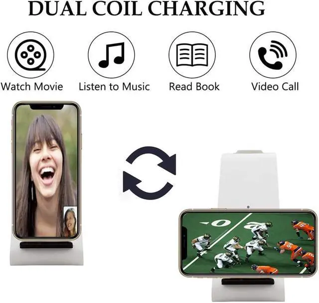 Alt view image 4 of 7 - Wireless Charger Stand 3 in 1 Wireless Charging Station for Apple Watch SE/6/5/4/3/2 Airpods 2/ Pro Premium Qi-Certified Fast Cordless Charger for iPhone 12/11/Xs/X Max/XR/X/8/8Plus/Samsung S9/Note9