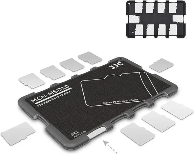 Main image of 10 Slots Micro SD Card Holder Case Storage Organizer, Ultra Slim Credit Card Size Lightweight Portable TF MSD Memory Card Storage