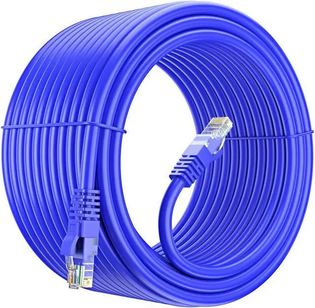 Main image of Maximm Cat 6 Ethernet Cable 100 Ft, 100% Pure Copper, Cat6 Cable LAN Cable, Internet Cable, Patch Cable and Network Cable - UTP (Blue) 100 Feet