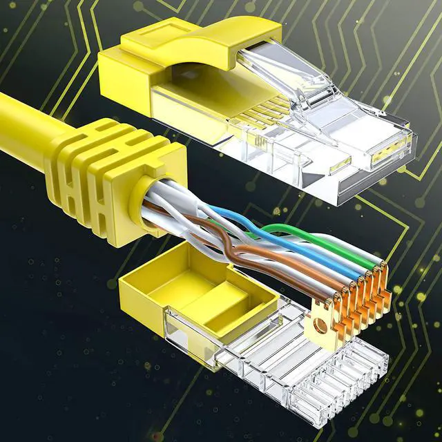 Alt view image 3 of 6 - Maximm Cat 6 Ethernet Cable 100 Ft, 100% Pure Copper, Cat6 Cable LAN Cable, Internet Cable, Patch Cable and Network Cable - UTP (Yellow) 100 Feet
