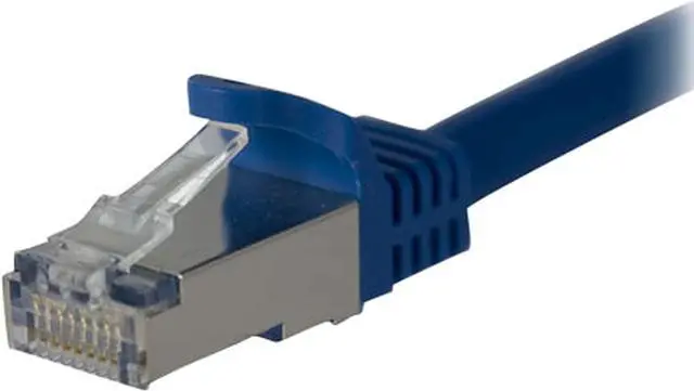 Alt view image 2 of 4 - S 3 ft CAT6a Ethernet Cable - 10 Gigabit Shielded Snagless RJ45 100W PoE Patch Cord - 10GbE STP Category 6a Network Cable w/Strain Relief - Blue Fluke Tested UL/TIA Certified (C6ASPAT3BL)