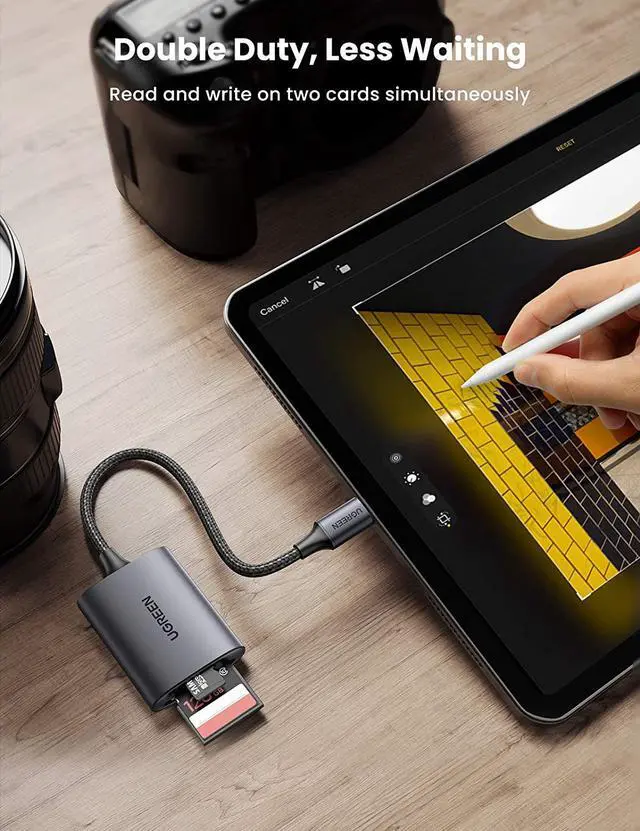 Alt view image 4 of 7 - UGREEN SD Card Reader, 2-in-1 USB C Micro SD Card Reader, Memory Card Adapter 2TB Capacity for TF SD Micro SD SDXC SDHC MMC RS-MMC Micro SDXC UHS-I Cards for PC Laptop Mac IPad Android Tablet Phone