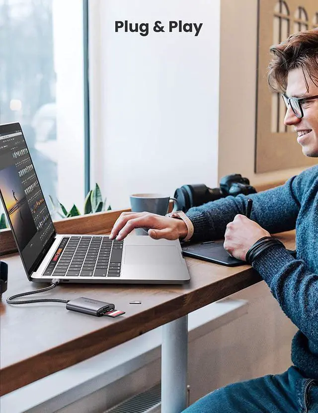 Alt view image 3 of 7 - UGREEN SD Card Reader, 2-in-1 USB C Micro SD Card Reader, Memory Card Adapter 2TB Capacity for TF SD Micro SD SDXC SDHC MMC RS-MMC Micro SDXC UHS-I Cards for PC Laptop Mac IPad Android Tablet Phone