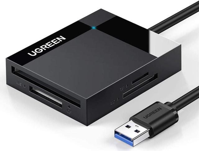 UGREEN SD lector de tarjetas USB 3.0; adaptador Hub 5Gbps; lee 4 tarjetas  simultáneamente; CF, CFI, TF, SDXC, SDHC, SD, MMC, Micro SDXC, Micro SD