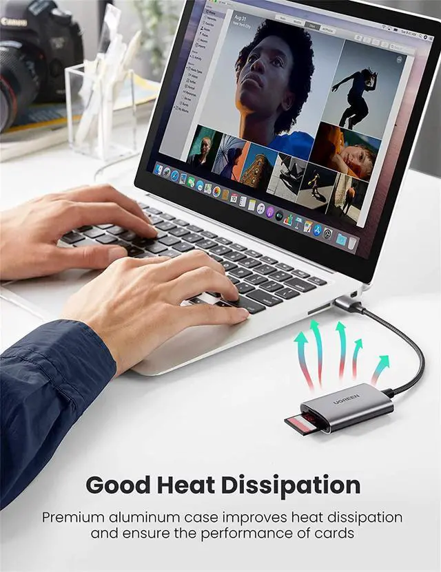 Alt view image 5 of 7 - UGREEN SD Card Reader USB 3.0 to SD TF 2-in-1 Memory Card Adapter Dual Slots for SD SDHC SDXC MMC RS-MMC Micro SD SDHC SDXC UHS-I Cards for Mac OS Windows Linux PC Laptop