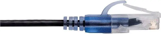 Alt view image 4 of 6 - Monoprice SlimRun Cat6A Ethernet Patch Cable - Network Internet Cord - RJ45, Stranded, 550Mhz, UTP, Pure Bare Copper Wire, 10G, 30AWG , 10ft, Black, 10-Pack