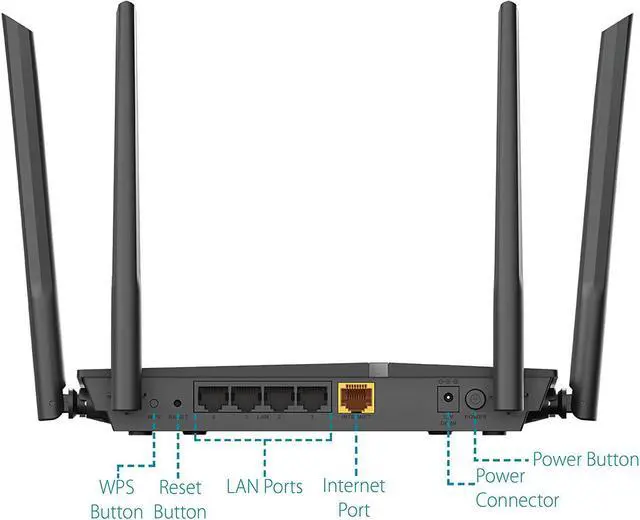 Alt view image 6 of 7 - D-Link WiFi Router AC1200 High Power Gigabit Ethernet Dual Band Mesh Wireless Internet for Home Gaming Parental Control Wi-Fi (DIR-1260)