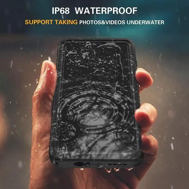 Alt view image 3 of 7 - Oterkin for Samsung Galaxy S21 Waterproof Case with Built-in Screen Protector Dustproof Shockproof 360 Full Body Underwater Case for Samsung S21 5G 6.2inch (2021) Black