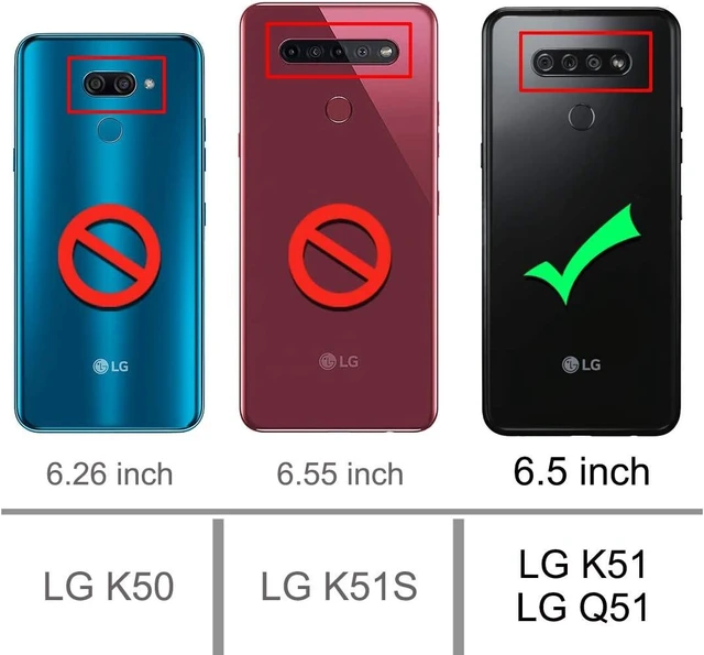 Alt view image 2 of 7 - for LG K51 Case LG Reflect Case LG Q51 Case Shock-Absorption Flexible TPU Rubber Protective Cell Phone Cover for LG K51(Black)
