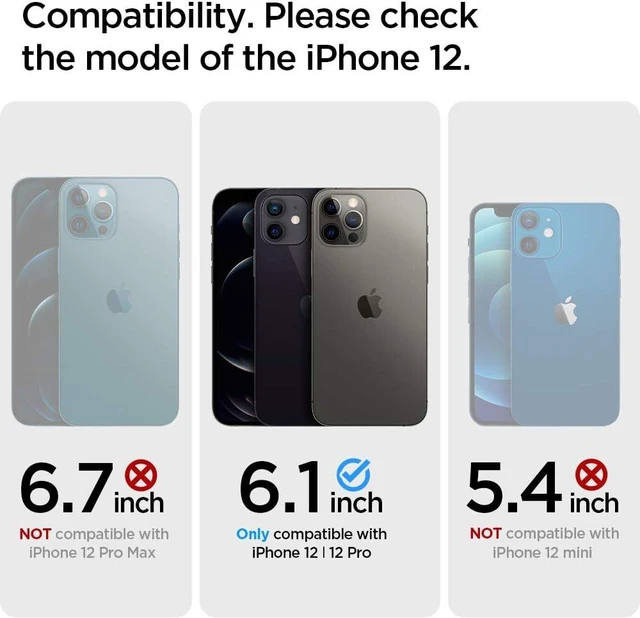 Alt view image 2 of 7 - for iPhone 12 Pro Case Tough Armor Case for iPhone 12 & 12 Pro - Black