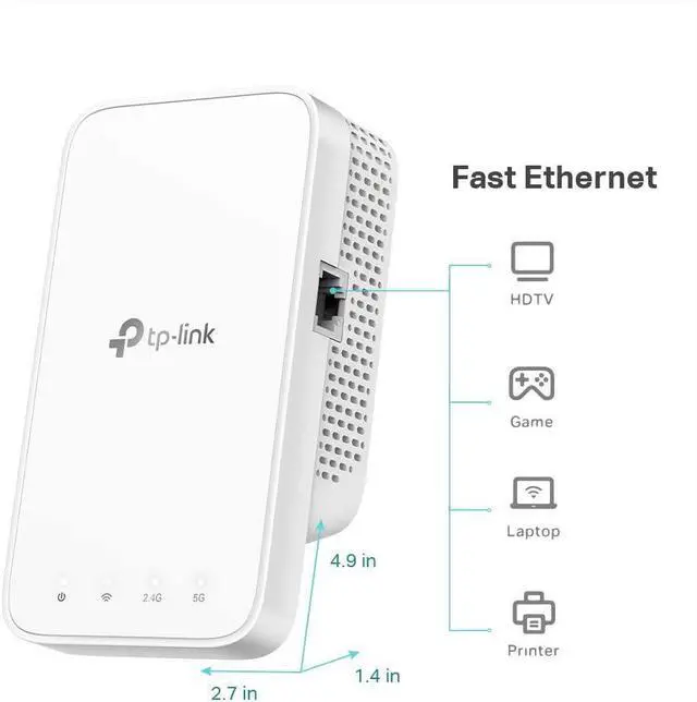 Alt view image 4 of 6 - TP-Link AC750 WiFi Extender (RE230), Covers Up to 1200 Sq.ft and 20 Devices, Dual Band WiFi Range Extender, WiFi Booster to Extend Range of WiFi Internet Connection, OneMesh Compatible