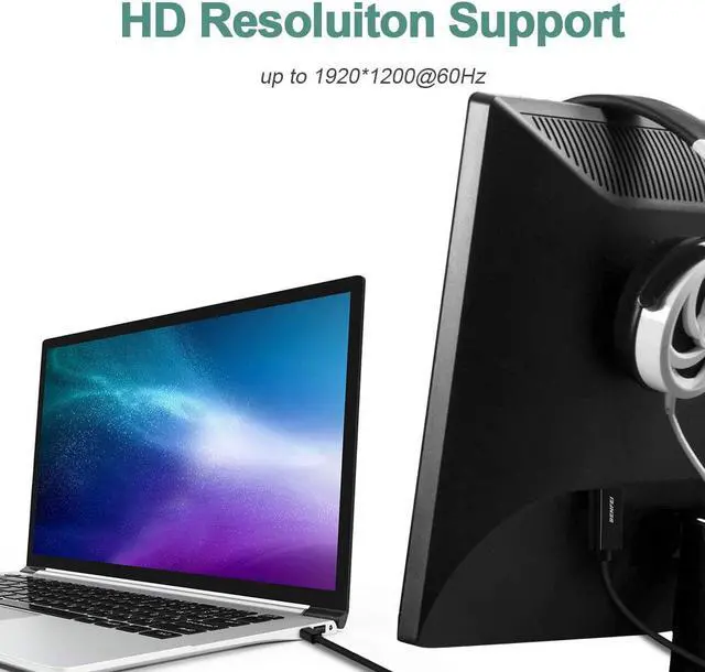 Alt view image 4 of 5 - Mini DisplayPort to HDMI Cable Benfei Mini DP to HDMI 10 Feet Cable (Thunderbolt Compatible) with MacBook Air/Pro Surface Pro/Dock Monitor Projector