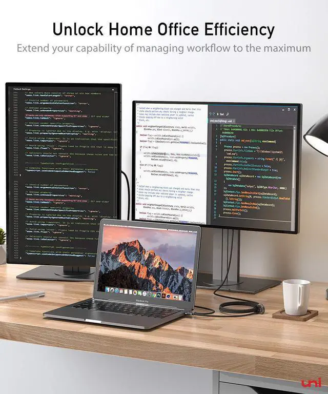 Alt view image 5 of 7 - USB C to HDMI Cable for Home Office 3ft 4K@60Hz uni USB Type-C to HDMI Braided Cable (Thunderbolt 3 Compatible) with MacBook Pro 2020/2019 MacBook Air/iPad Pro 2020/2018 Samsung S20 and More