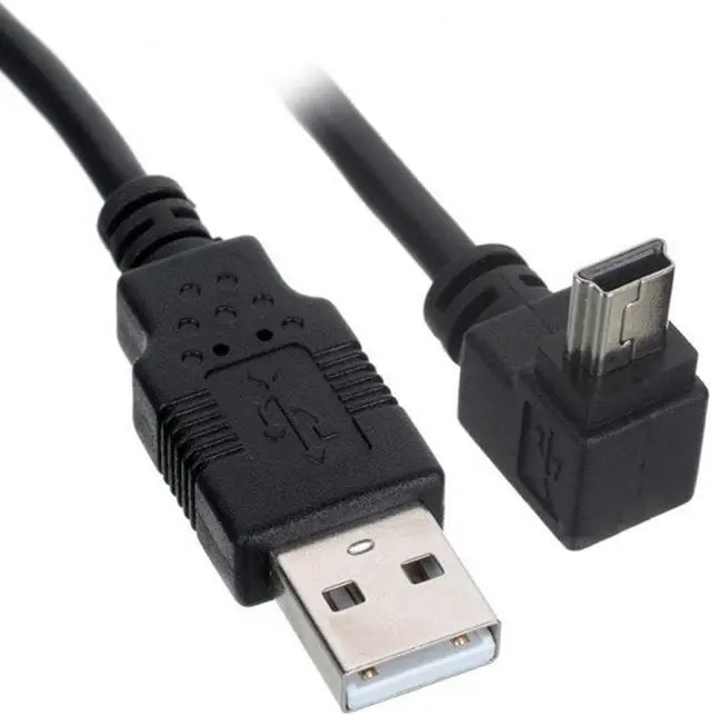 Alt view image 3 of 7 - Mini USB to USB Cable 5pin USB-A to Mini USB-B Data Cable Up Angled