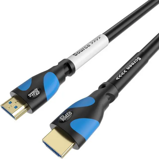 Alt view image 7 of 7 - HDMI Cae 100 Feet 4K HDMI2.0 Cae with Built-in Signal Booster Support 4K(2160P),3D,1080P,Ethernet,Audio Return(ARC)-(ack-Pale ue)