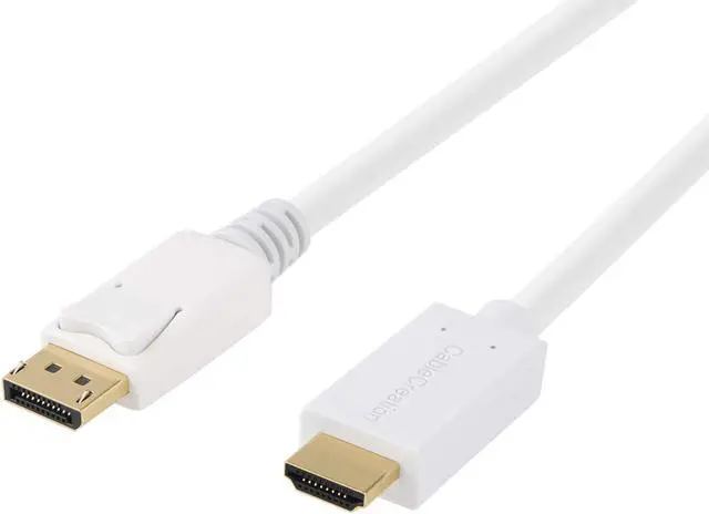 Main image of DisplayPort to HDMI Cable, CableCreation 6ft DP 1.2 to HDMI Male to Male Adapter, 4K x 2K & 3D Audio/Video Converter, 1.8M /White