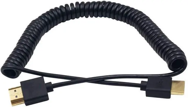 Alt view image 3 of 5 - Duttek HDMI Coiled Cable, 4K HDMI Coiled Cable, Extreme Thin HDMI Male to Male Extender Coiled Cable for 3D and 4K Ultra HD TV Stick HDMI 2.0 Cord Extension Converter (2.5M/8.2FT)