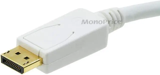 Alt view image 8 of 15 - Monoprice DisplayPort to DVI Cable - 15 Feet - White | 28AWG, Pure Copper Cores