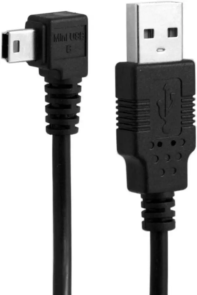 Alt view image 4 of 7 - Mini USB Cable USB 2.0 Male to Mini USB 5 Pin Male 90 Degree Left Angled Charging Data Transfer Extension Cable 0.5M