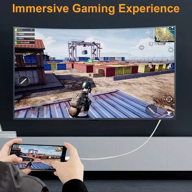 Alt view image 2 of 6 - USBC to HDMI Cable 6FT, CableCreation USB Type C to HDMI 4K Cable Adapter, Compatible with MacBook Pro 2020/2019, Mac Mini, iMac 2017, Chromebook Pixel, XPS 13, Galaxy S20/S10, 1.8M White