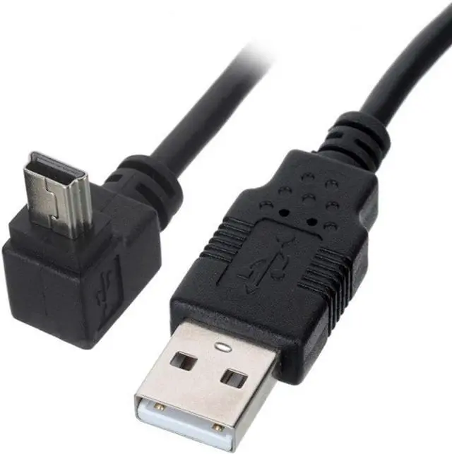 Alt view image 5 of 7 - Mini USB Cable USB 2.0 Male to Mini USB 5 Pin Male 90 Degree UP Angled Charging Data Transfer Extension Cable 0.5M