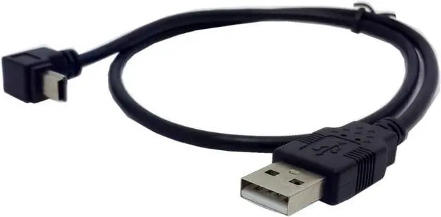 Alt view image 4 of 7 - Mini USB Cable USB 2.0 Male to Mini USB 5 Pin Male 90 Degree UP Angled Charging Data Transfer Extension Cable 0.5M