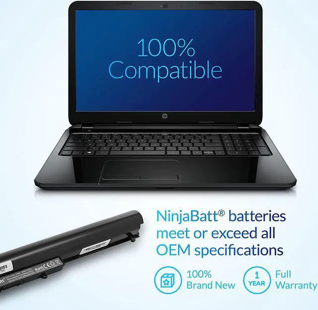 Alt view image 5 of 7 - NinjaBatt Battery for HP 746641-001 740715-001 OA04 OA03 15-R029WM 15-R052NR 15-R015DX 15-G020DX 15-R137WM 15-D035DX 250 G3 15-D020DX HSTNN-LB5Y 0AO3  High Performance [4 Cells/2200mAh/33wh]