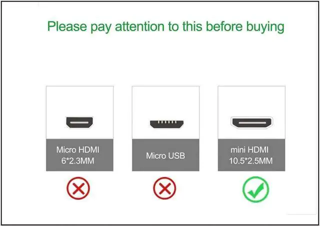Alt view image 3 of 3 - BRENDAZ High Speed HDMI Mini HDMI to HDMI Cable HDMI HDTV (A) with Mini HDMI Connector (C) Cable for Nikon D3300 D3200 D5300 D5600 D7000 D7100 D7200 D3 D300s D3x DSLR Camera. (10-Feet)