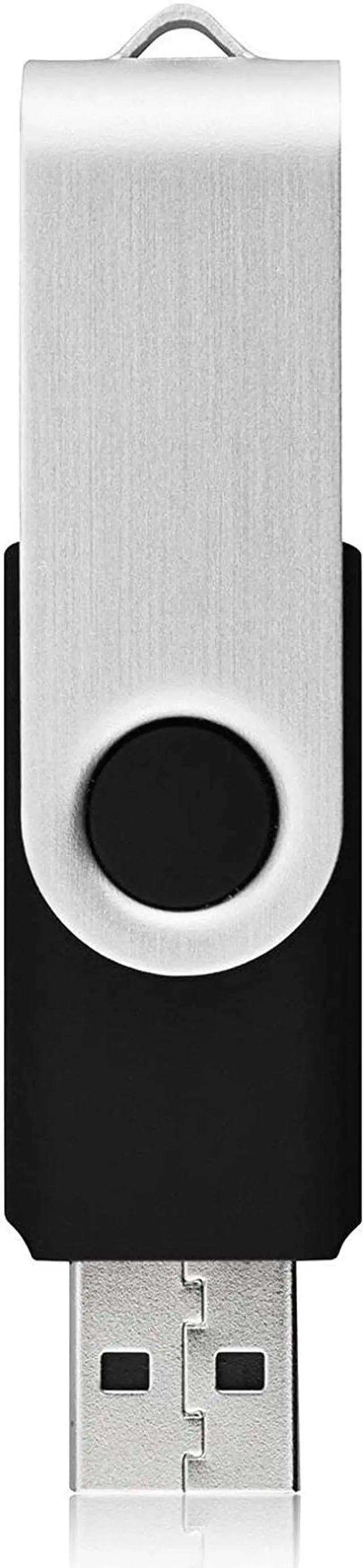 Alt view image 3 of 7 - JUANWE USB Flash Drive 128GB 2 Pack USB 2.0 Thumb Drive Fold Storage Memory Stick Swivel Keychain Design Jump Drive Black