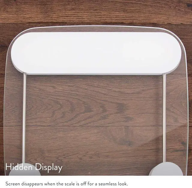 Alt view image 6 of 6 - Greater Goods Digital Weight Bathroom Scale, Shine-Through Display, Accurate Glass Scale, Non-Slip and Scratch Resistant, Body Weight (Clear)