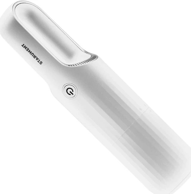 Main image of STARUMENT Portable Hand Vacuum Cleaner Handheld Cordless Cleaner for Dust Pet Hair Dirt, Home, Car Interior, Lightweight, Easy to Use, Compact Design Battery Rechargeable with USB-C Cable White
