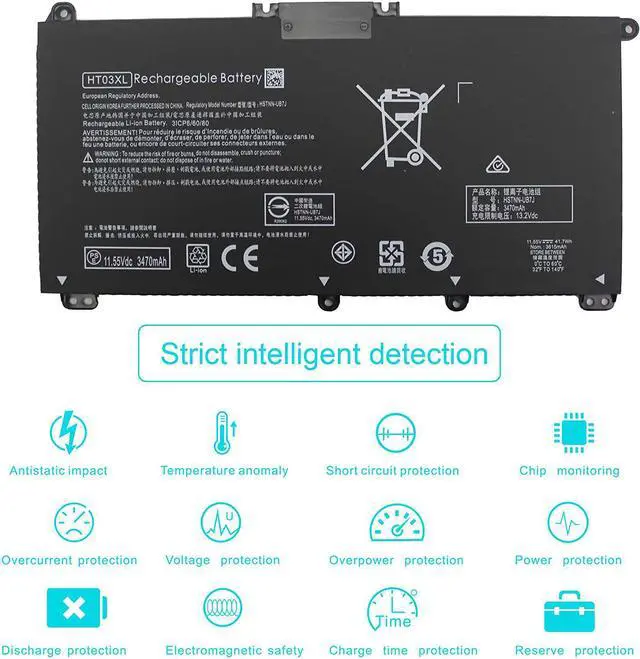 Alt view image 5 of 7 - HT03XL L11119-855 Laptop Battery for HP Pavilion 14-CE 14-CF 14-DF 15-CS 15-DA 15-DB 15-DW 17-by 17-CA Series 15-CS0053CL 15-DW0033NR 15-DA0014DX L11421-542 L11421-2C2 HSTNN-UB7J HSTNN-DB8R HT03041XL