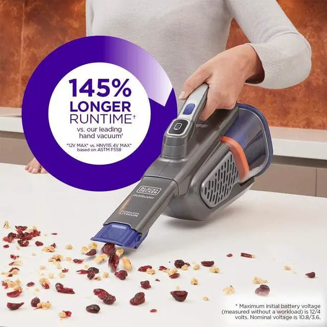 Alt view image 5 of 7 - BLACK+DECKER Dustbuster Handheld Vacuum for Pets Cordless AdvancedClean+ Gray (HHVK515JP07)
