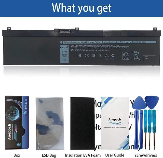 Alt view image 3 of 7 - NYFJH Laptop Battery Replacement for Dell Precision 7530 7540 7730 7740 Series NYFJH 0WNRC 00WNRC GW0K9 0GW0K9 11.4V 97Wh 8070mAh