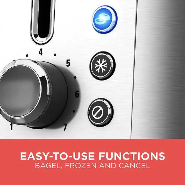 Alt view image 2 of 7 - BLACK+DECKER TR3500SD Rapid Toast 2-Slice Toaster, Stainless Steel