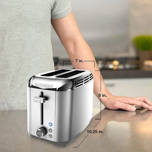 Alt view image 6 of 7 - BLACK+DECKER TR3500SD Rapid Toast 2-Slice Toaster, Stainless Steel