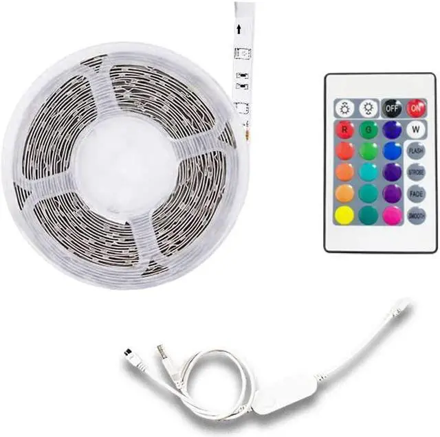 Alt view image 7 of 7 - TV LED Backlights 10ft LED Strip Lights Behind TV USB Operated Color Changing for 46-65 Inch TV RGB 5050 LED Tape Lights with IR Remote Controller and Dimmable