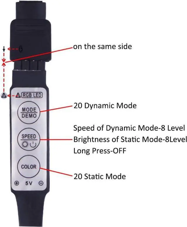 Alt view image 5 of 7 - Led Strip Lights Battery Powered RGB 2M 6.56ft Battery Operated Led Battery Lights with 3 Keys Controller Waterproof Battery Led Rope Lights for TV Bedroom Mirror PC Camping & Home Decoration