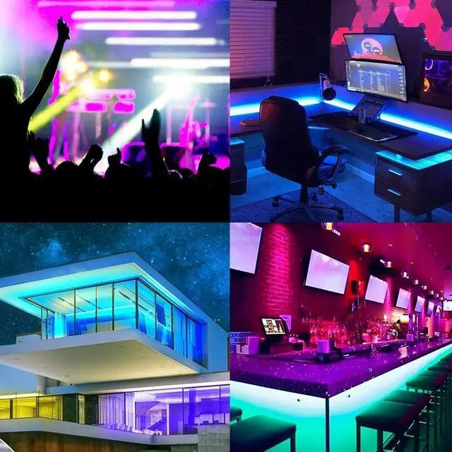 Alt view image 5 of 7 - TV LED Backlights 10ft LED Strip Lights Behind TV USB Operated Color Changing for 46-65 Inch TV RGB 5050 LED Tape Lights with IR Remote Controller and Dimmable